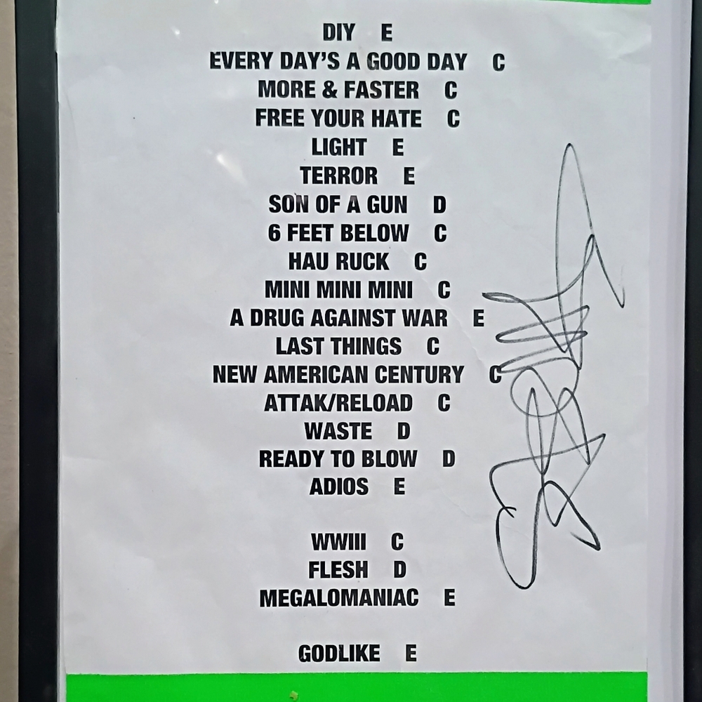 KMFDM SIGNED SETLIST 2005 TOUR Nine inch Nails Marilyn Manson Ministry